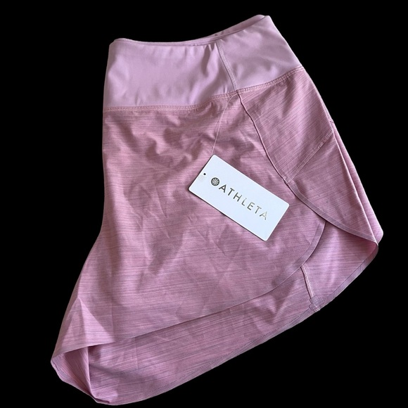 ATHLETA Run With It Shorts Space Dye Begonia pink 3.5" SIZE 1X - Picture 7 of 15